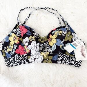 Jessica Simpson Multicolor Patterned Bikini Top